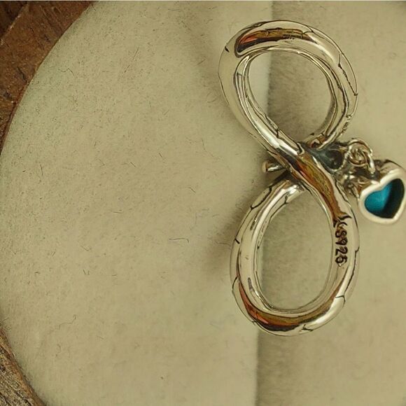 925 Silver Snake Infinity Charm - Picture 5 of 7